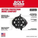 BOLT Front Brim Vented Safety Helmet Internal Walk Around