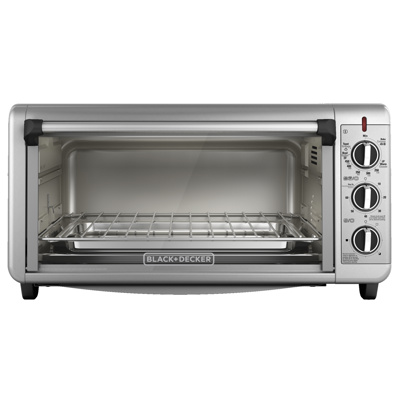 Black + Decker Horno con Freidora de Aire 8 rebanadas inox TO3265xSS-LA