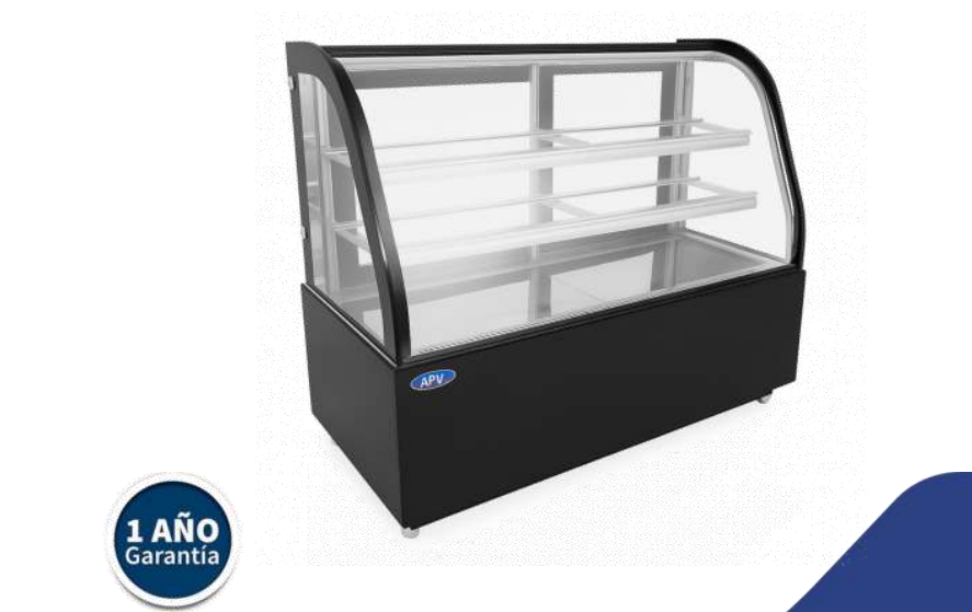 Urna Curva Refrigerada 3 Niveles 150 cm APV ECV800275 - Image 5