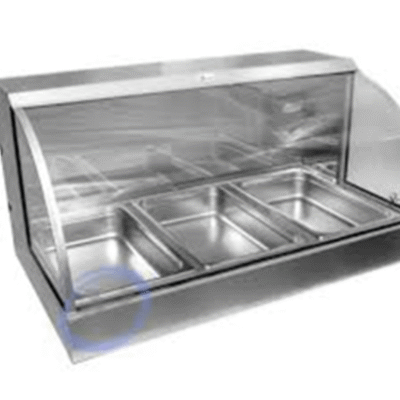 Urna Exhibidora Vidrio Curvo 3 Bandejas Full 2 1/2