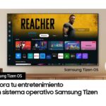 latin-qled-tv-qn85qn800dpxpa-un-televisor-montado-en-la-pared-muestra-aplicaciones-populares-y-contenido-seleccionado-en-el-men--de-inicio-de--samsung-tizen-os---542543460
