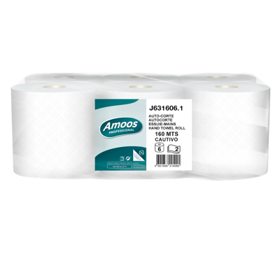 Toalla de Manos 160 mts Doble Hoja Pack 6 Rollos