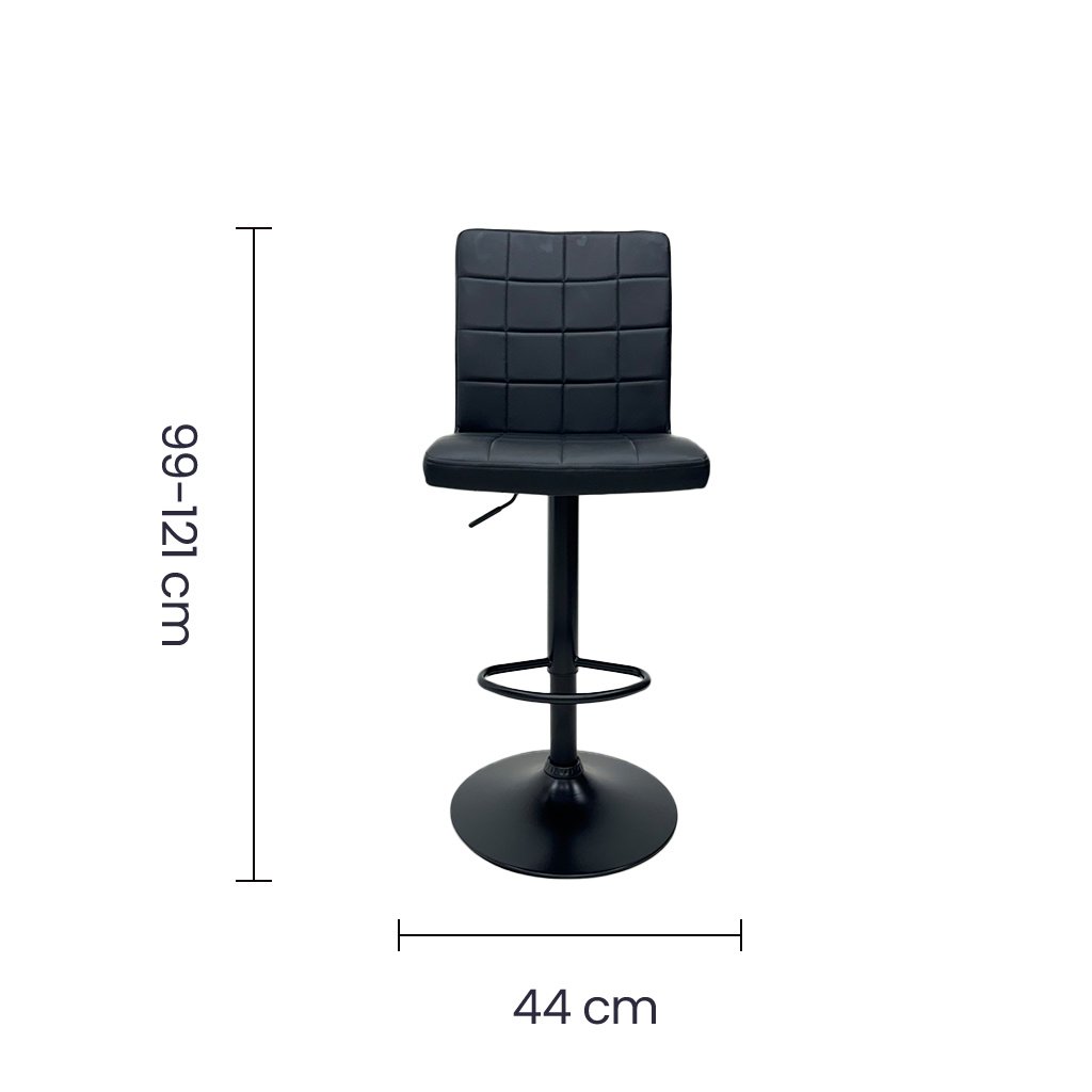 Silla de Bar Tokoa Negro Ajustable y Ergonómica - Image 4