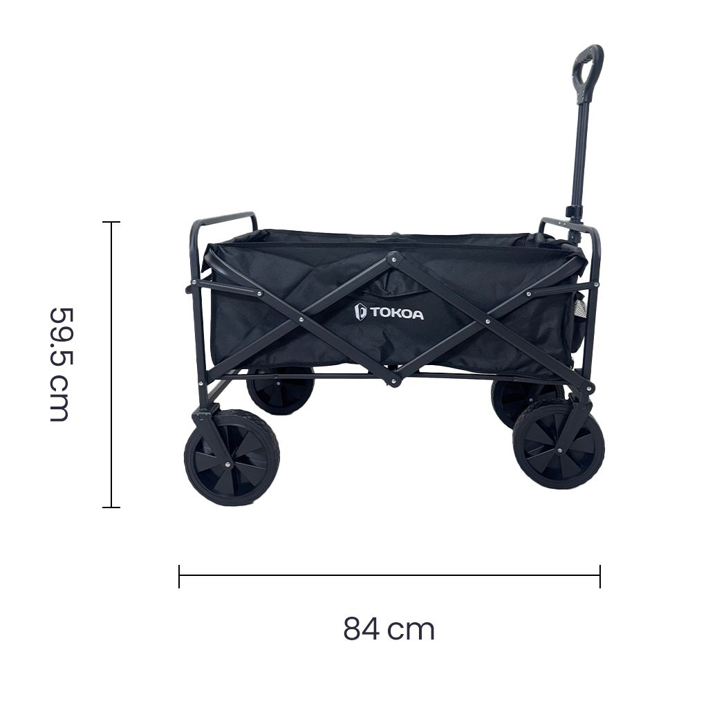 Carro Plegable Tokoa Metal con Tela Negra - Image 3