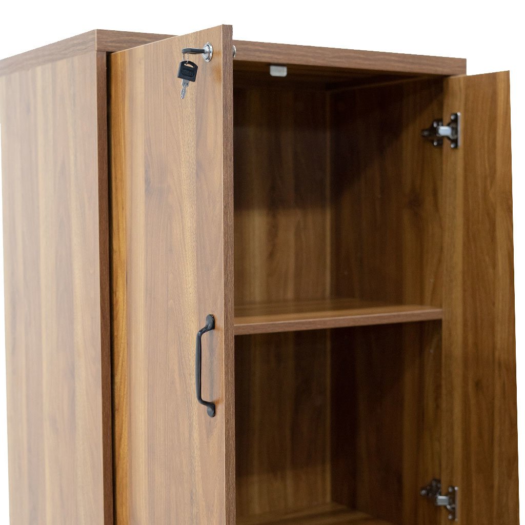 Librero Tokoa con Puertas y Llave Café - Image 7