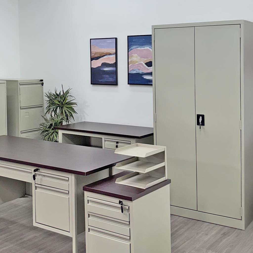 Armario Metálico Continental 2 Puertas Beige - Image 8