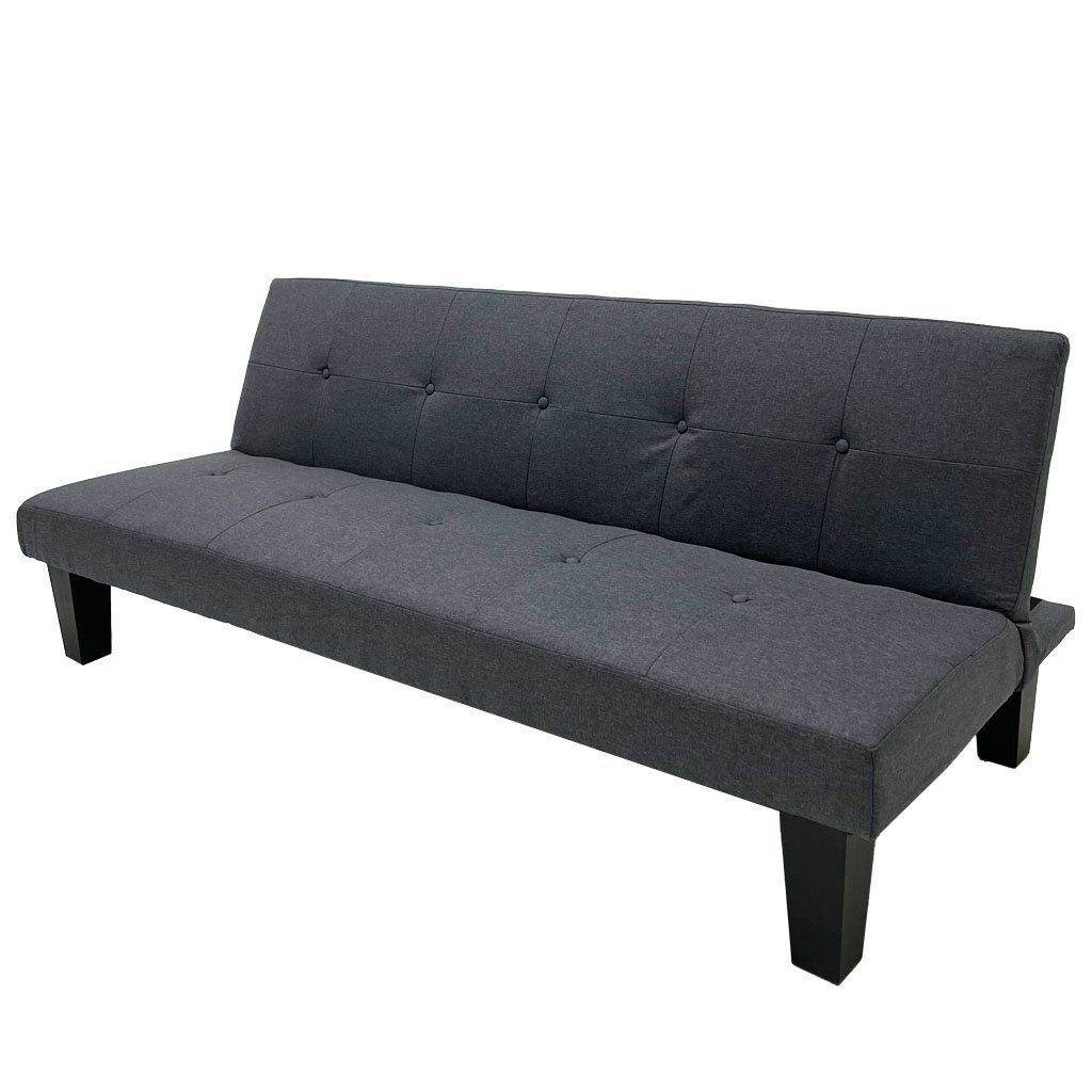 Sofá Cama Tokoa Lino Gris Compacto Reclinable