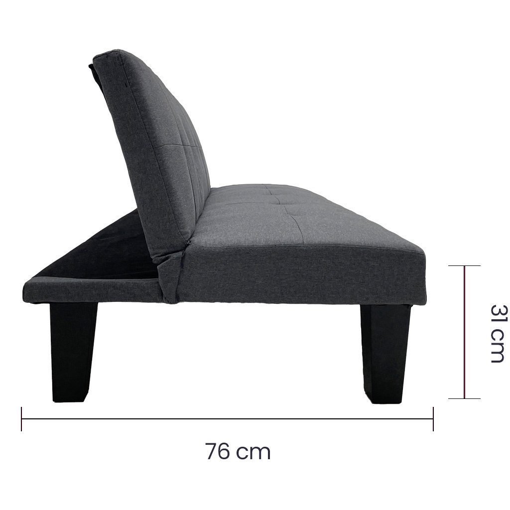 Sofá Cama Tokoa Lino Gris Compacto Reclinable - Image 4