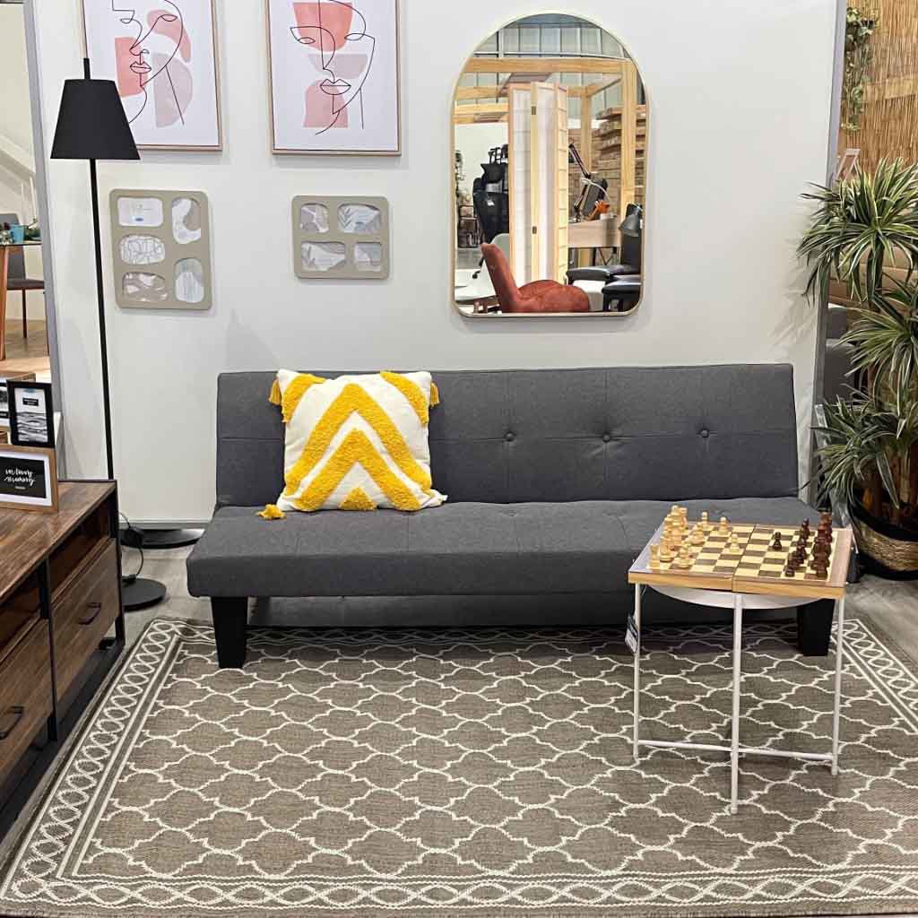 Sofá Cama Tokoa Lino Gris Compacto Reclinable - Image 5