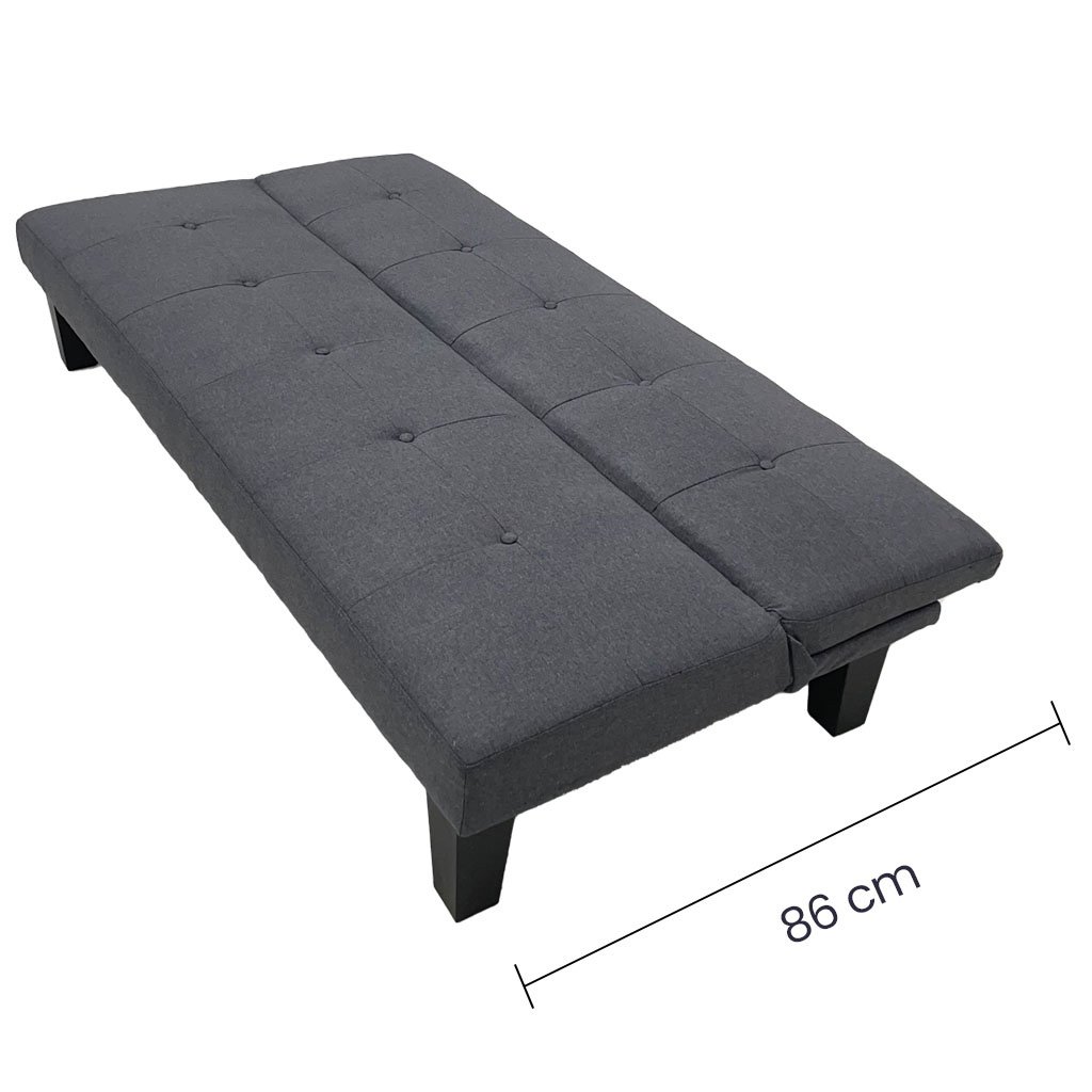 Sofá Cama Tokoa Lino Gris Compacto Reclinable - Image 6