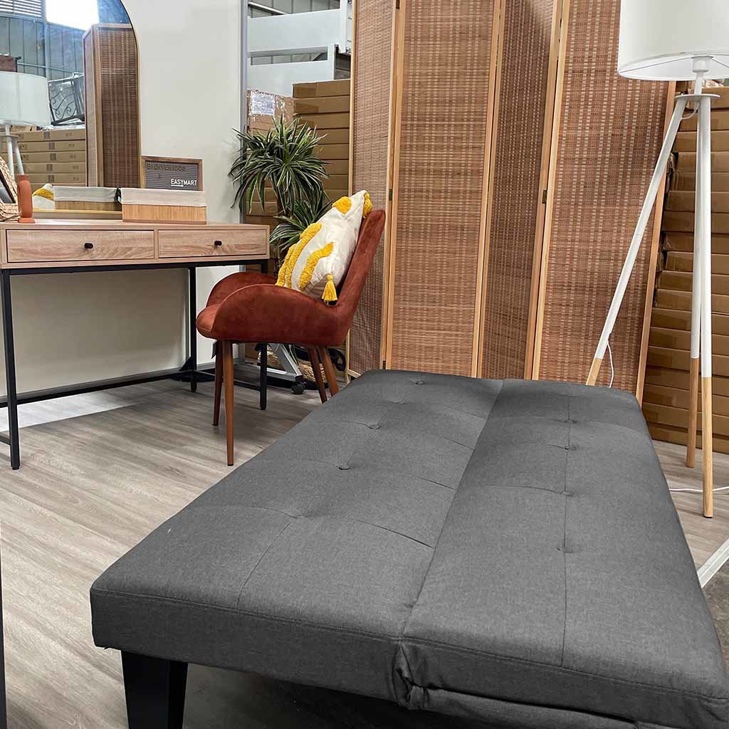 Sofá Cama Tokoa Lino Gris Compacto Reclinable - Image 8