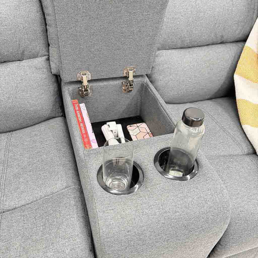 Sofá Doble Tokoa Reclinable con Consola y Portavasos - Image 8