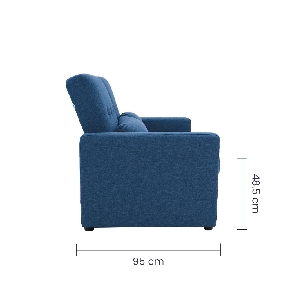 Sofá Cama Tokoa Azul Marino con Colchón de Espuma - Image 4