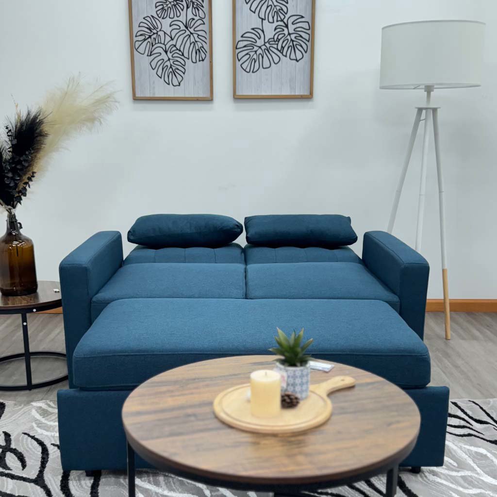 Sofá Cama Tokoa Azul Marino con Colchón de Espuma - Image 8