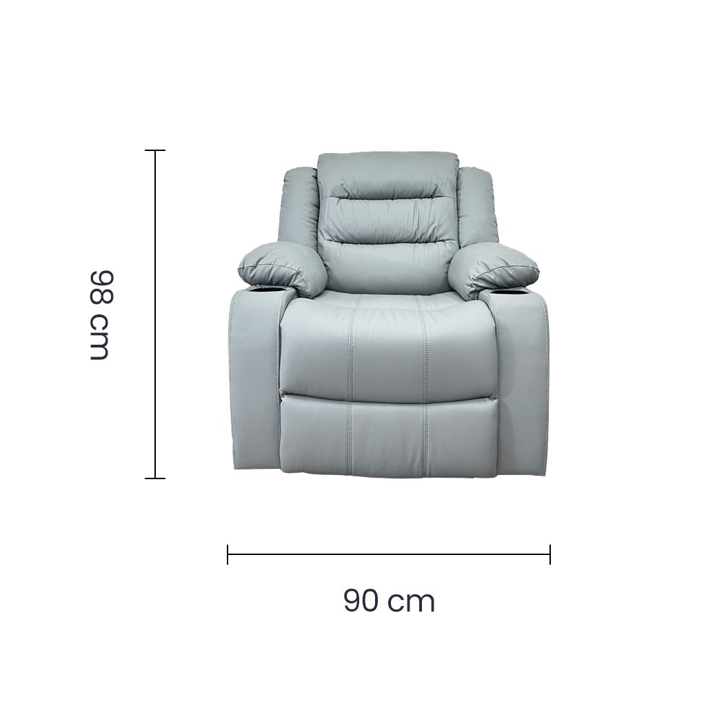 Sillón Reclinable Tokoa Vinilo Antirayas Gris - Image 3