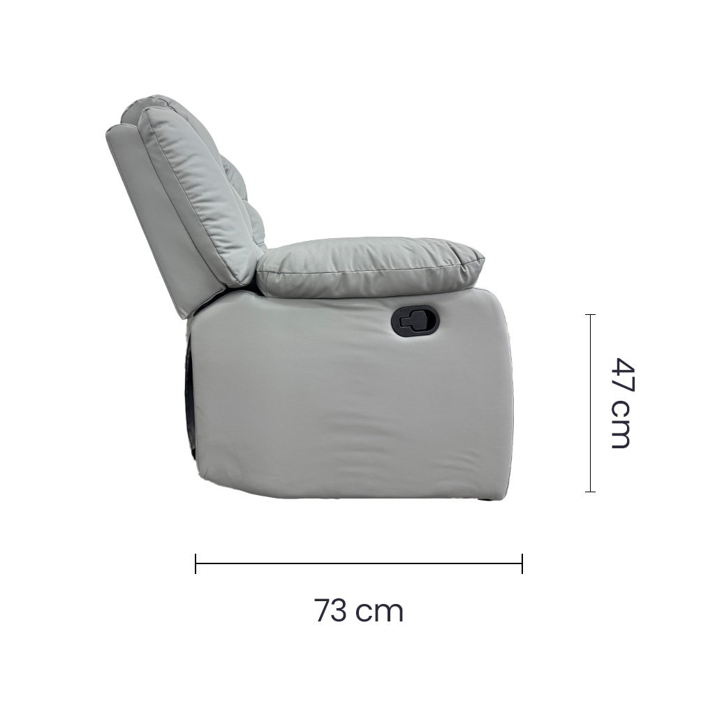 Sillón Reclinable Tokoa Vinilo Antirayas Gris - Image 4