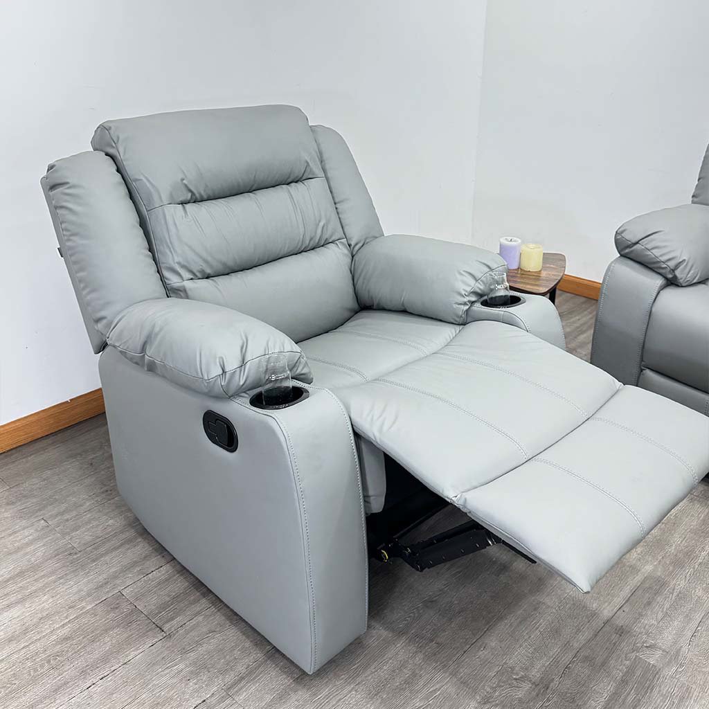 Sillón Reclinable Tokoa Vinilo Antirayas Gris - Image 5