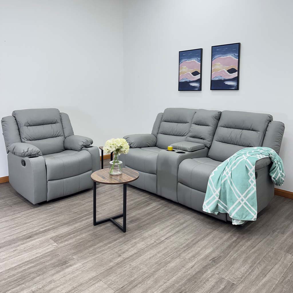 Sillón Reclinable Tokoa Vinilo Antirayas Gris - Image 7