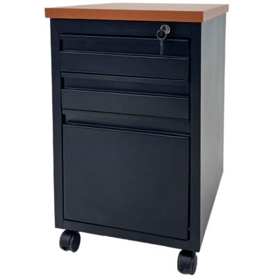 Archivero Móvil Continental 3 Gavetas Negro