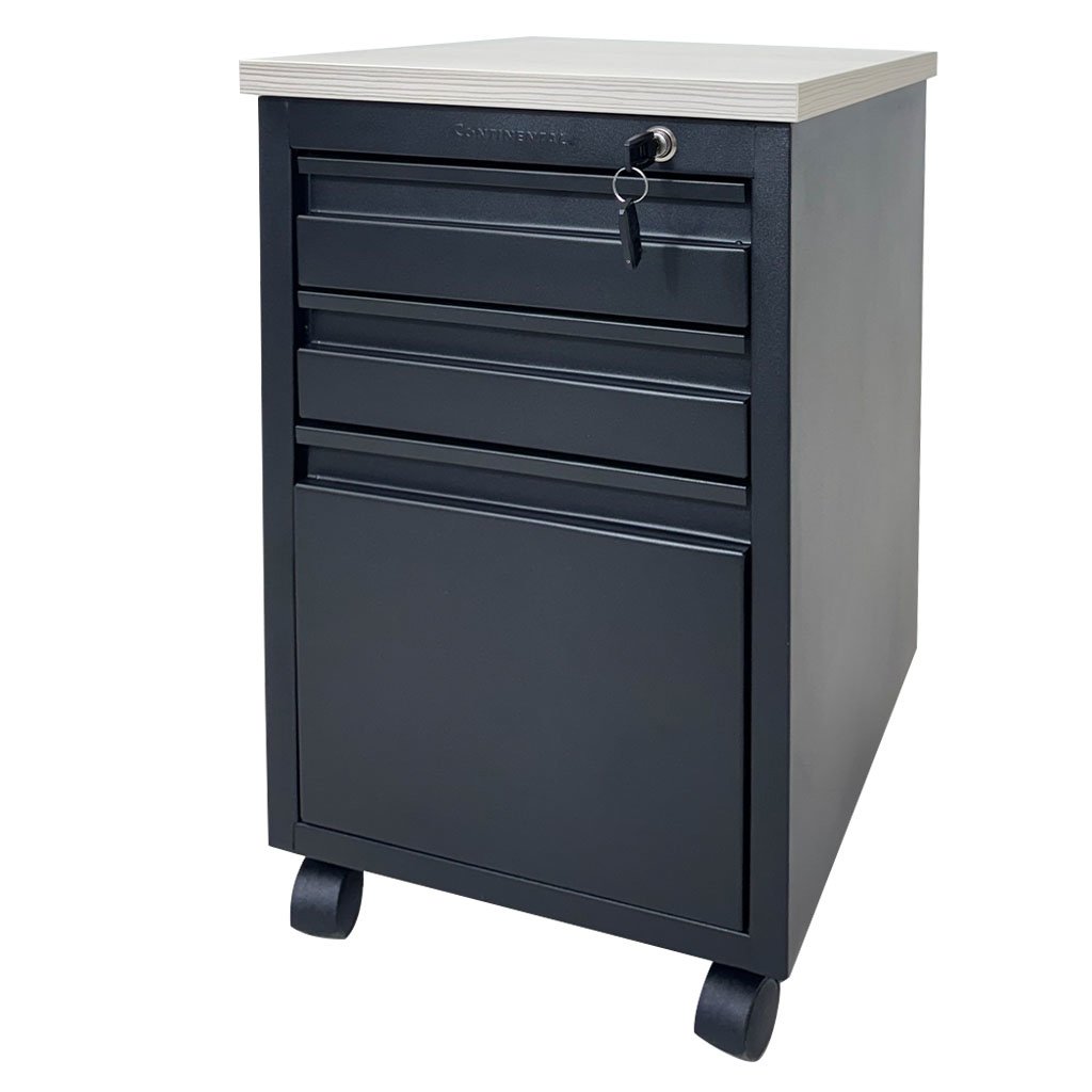 Archivero Móvil Continental 3 Gavetas Negro - Image 2