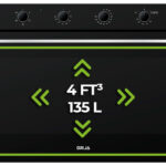 GRAN CAPACIDAD Con 135 L (4.8 pies³), este horno es ideal para familias grandes o cocinas profesionales que necesitan espacio sin restricciones.