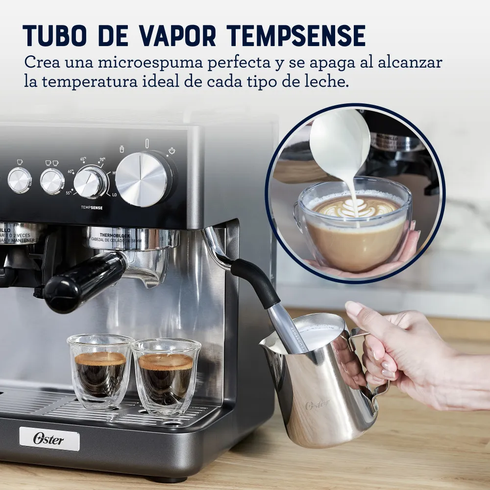 Cafetera Espresso Perfect Brew con Molino 1600W BVSTEM7301 Oster - Imagen 2