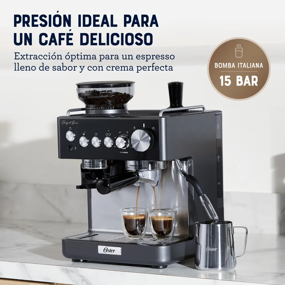 Cafetera Espresso Perfect Brew con Molino 1600W BVSTEM7301 Oster - Imagen 3