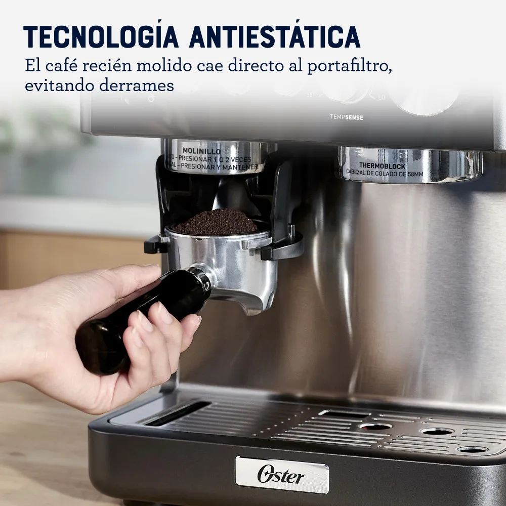 Cafetera Espresso Perfect Brew con Molino 1600W BVSTEM7301 Oster - Imagen 6
