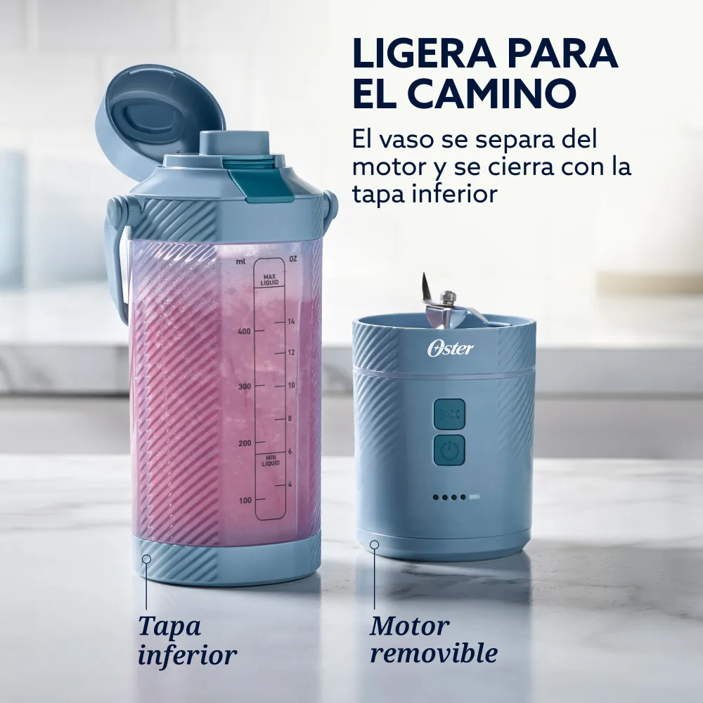 Licuadora Portátil GoMAX 590ml USB-C BLSTGFP-MH20 Oster - Imagen 7