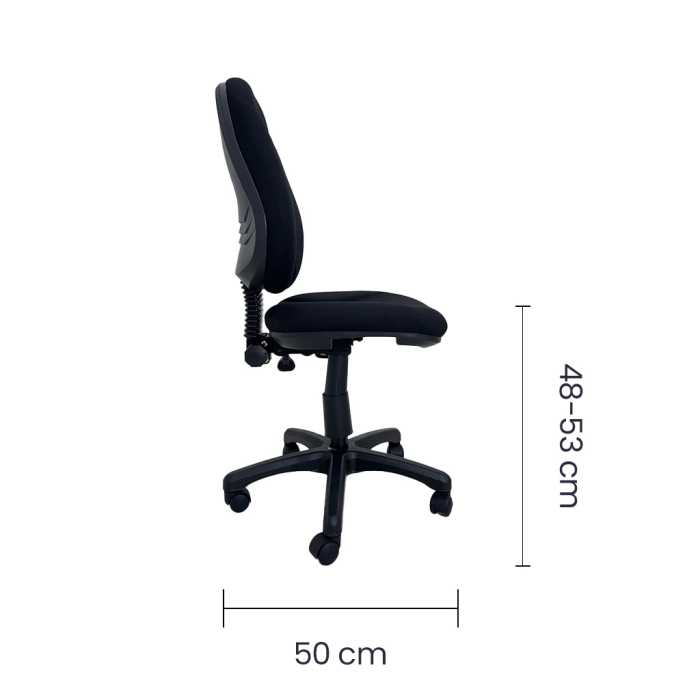 Silla Secretarial TOKOA OS-2221 de Tela Negra - Imagen 2