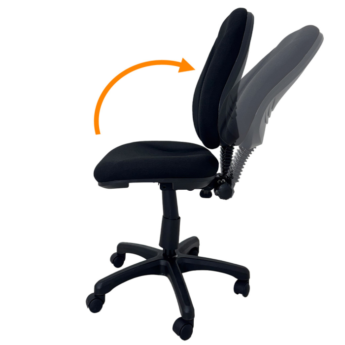 Silla Secretarial TOKOA OS-2221 de Tela Negra - Imagen 3