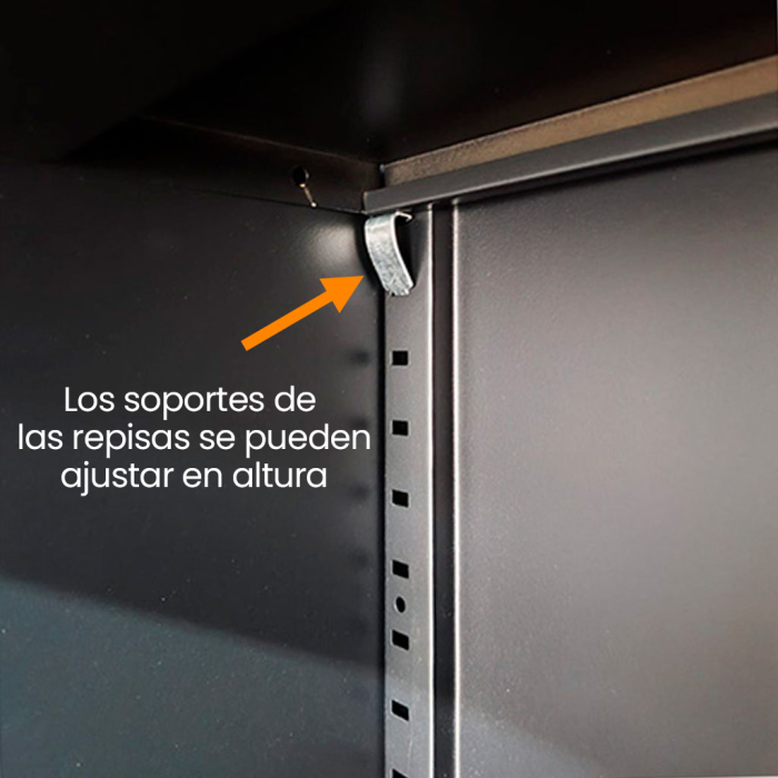 ARMARIO 4 PUERTAS NEGRO - Imagen 3