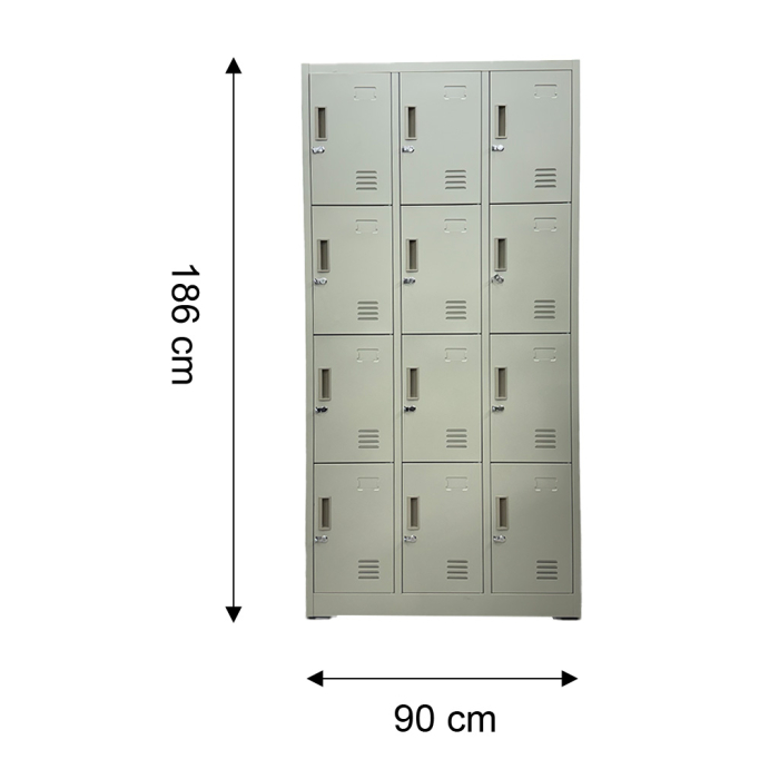 LOCKER 12 COMPARTIMENTOS BEIGE - Imagen 4