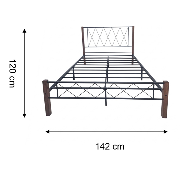 CAMA MATRIMONIAL RESPALDO METAL - Imagen 3
