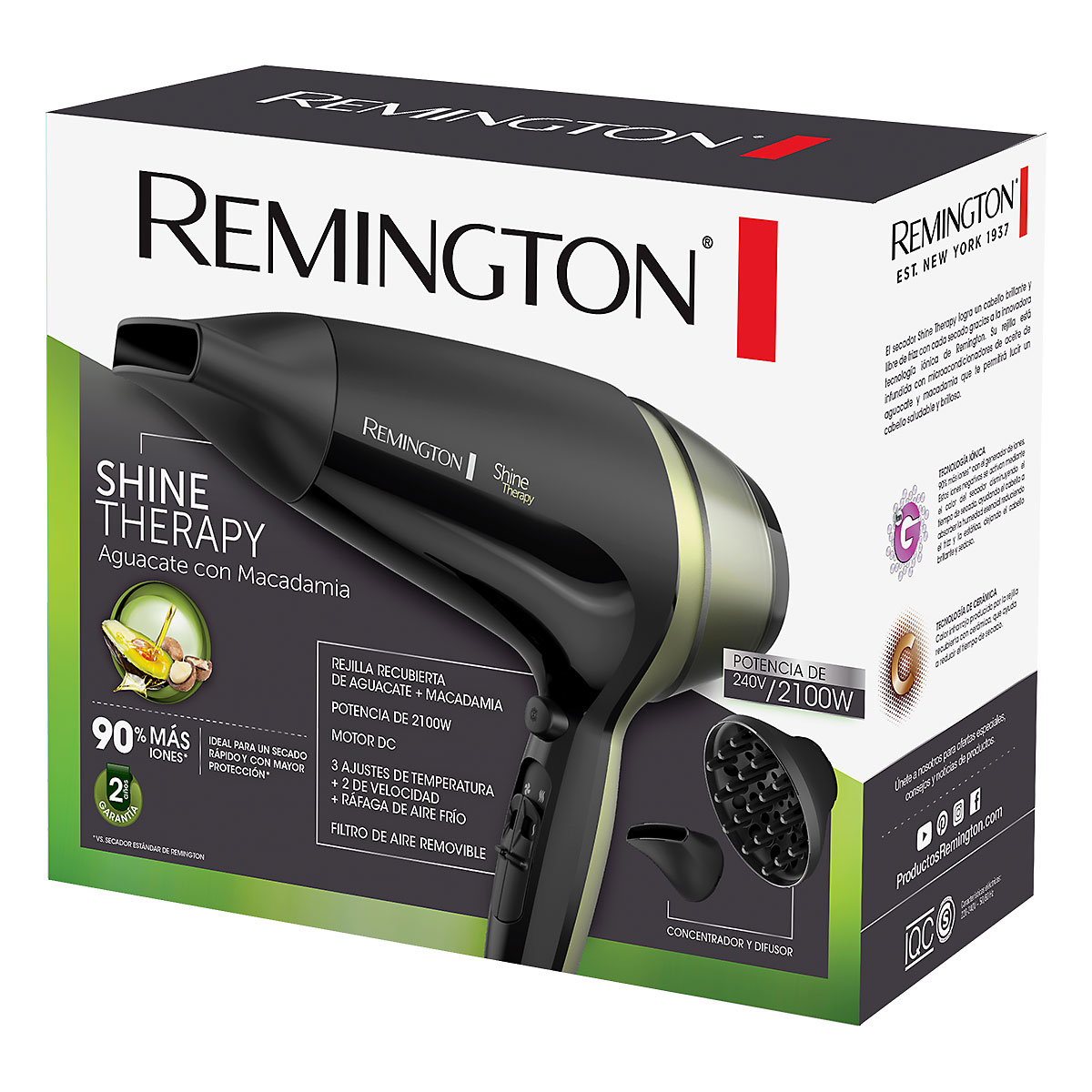 Secadora Shine Therapy D13A Remington - Imagen 2