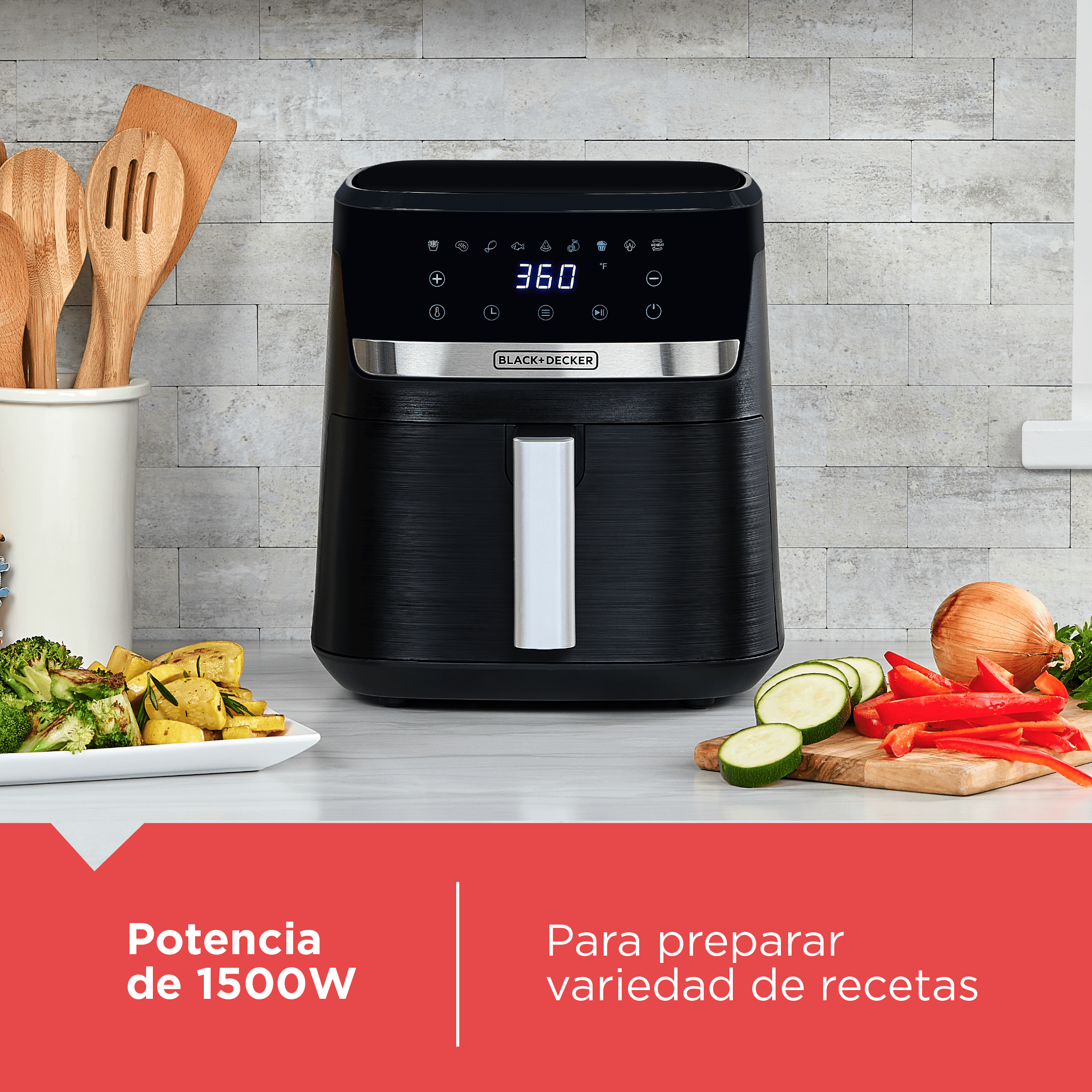 Freidora de Aire PURIFRY 4.2L 1300W AFBD42-1BD Black&Decker - Imagen 2