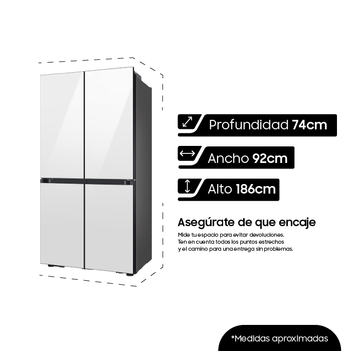 Refrigeradora Samsung Bespoke AI RF23DB965012AP 646L - Imagen 2